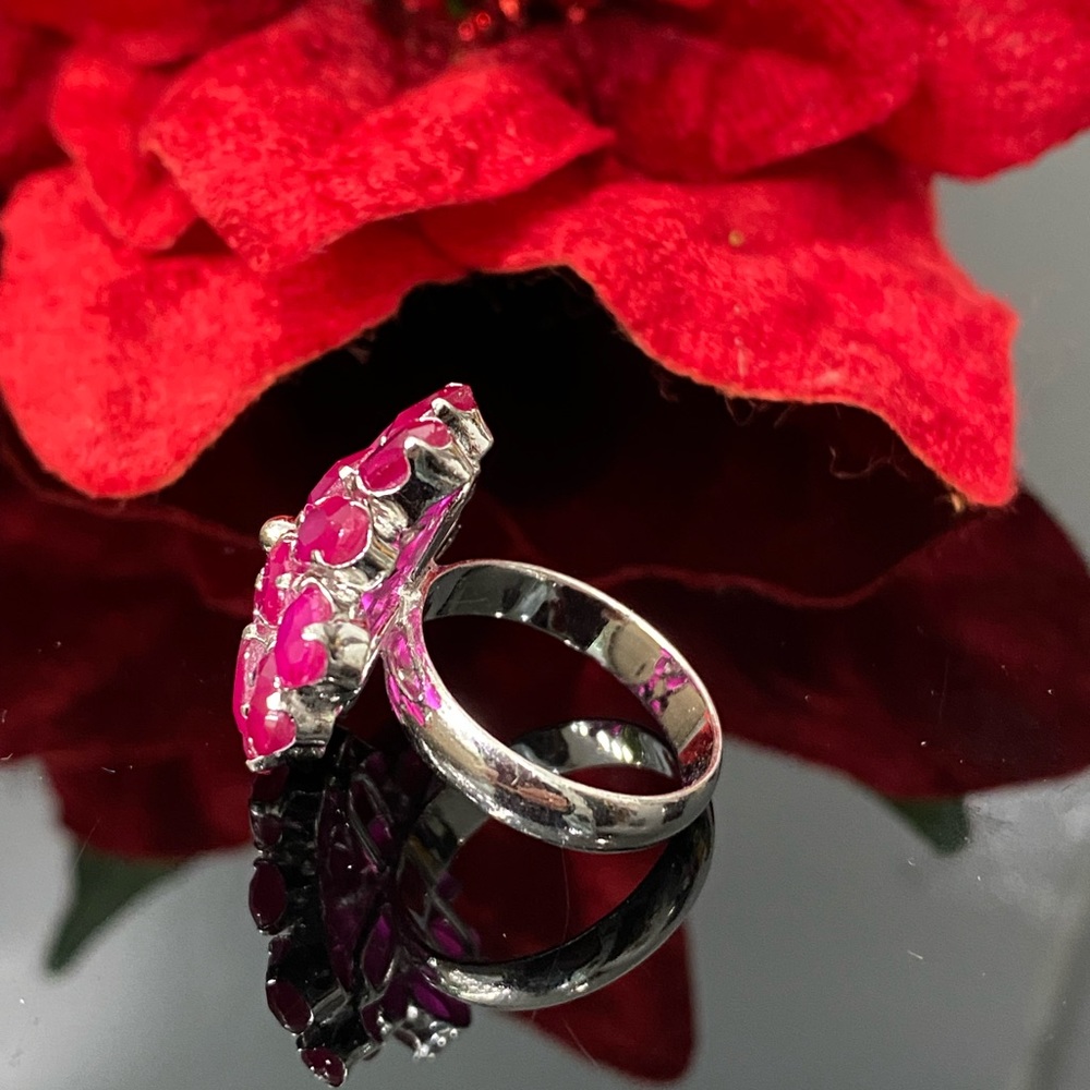 925 Sterling Silver Ruby Ring - image 3